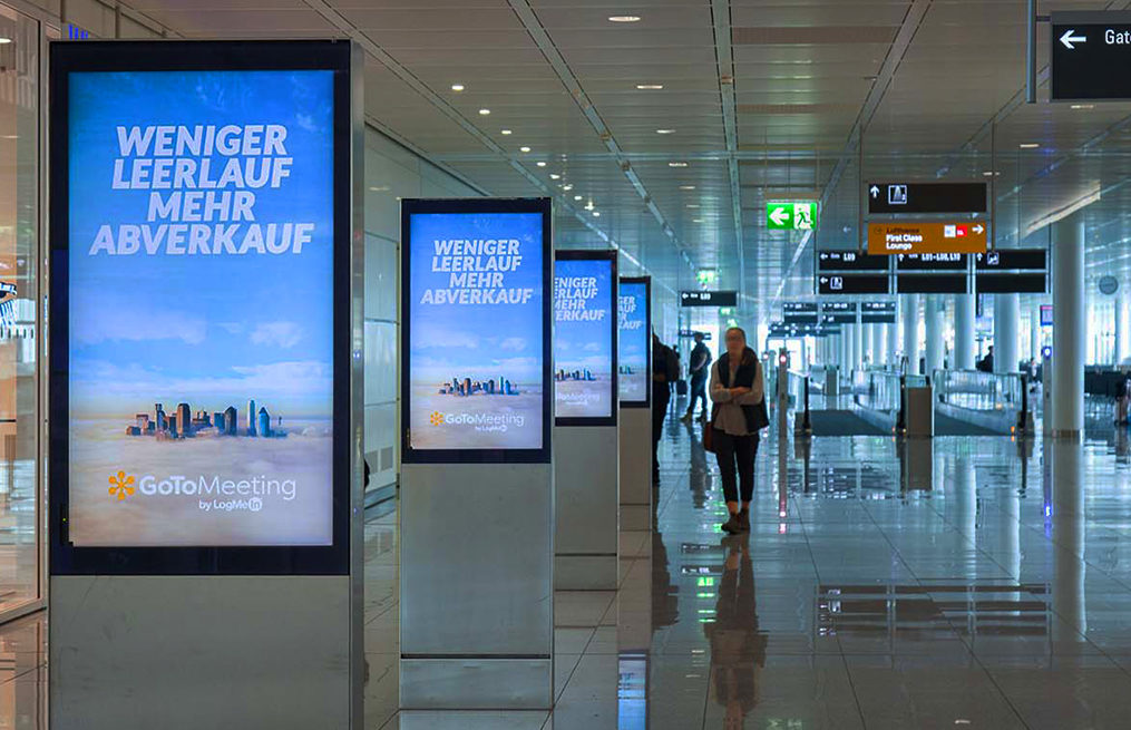 Airport Advertising  – Markets for high brand, recall and pull.